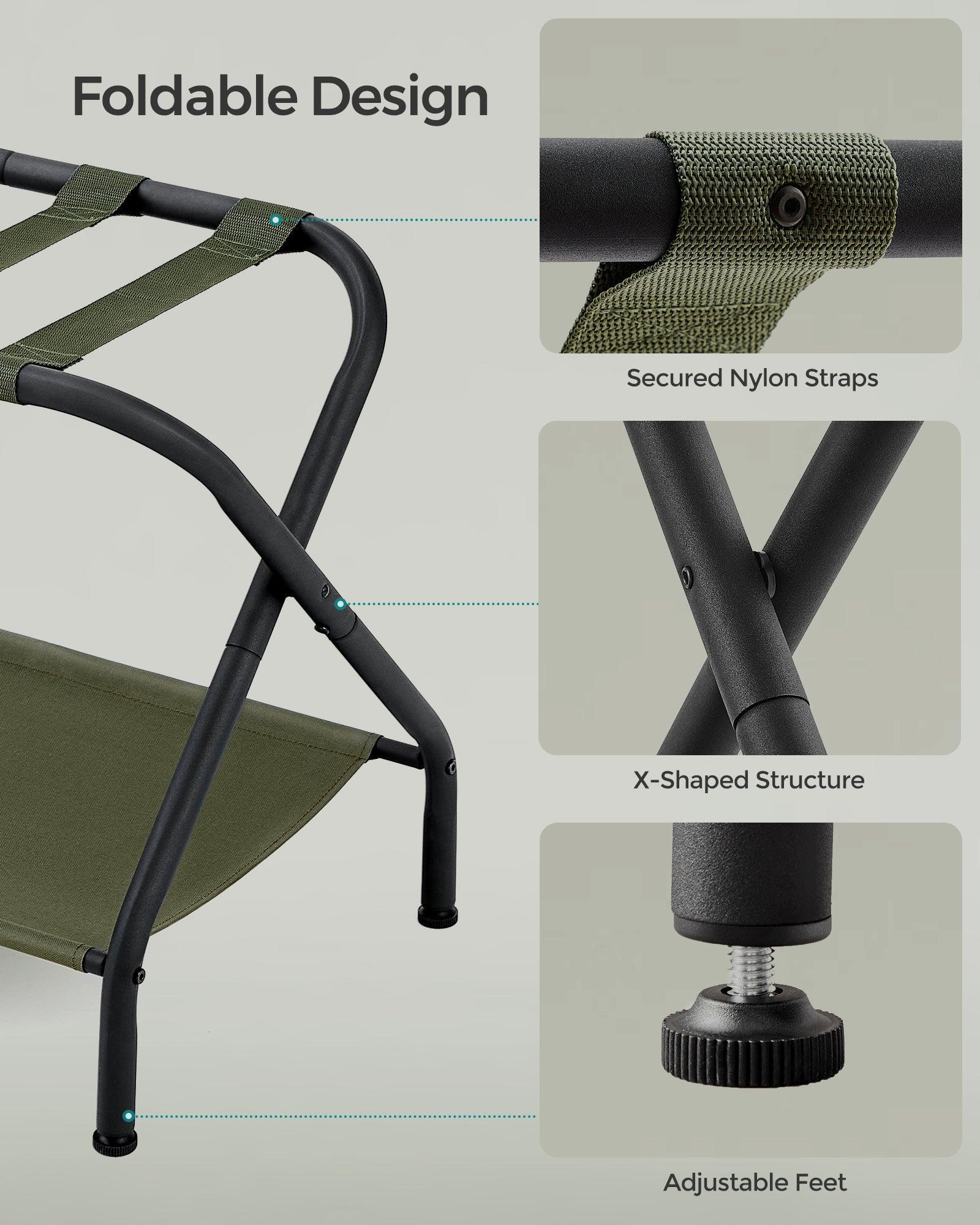 Luggage Rack Forest Green and Black FredCo
