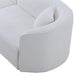Luxury Modern Style Curved Sofa with Chaise 2-Piece Set, Boucle Couch, White FredCo