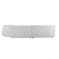 Luxury Modern Style Curved Sofa with Chaise 2-Piece Set, Boucle Couch, White FredCo