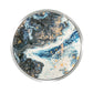 Lyda Blue Marble Print & Chrome Finish End Table FredCo