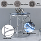 Lyda Blue Marble Print & Chrome Finish End Table FredCo