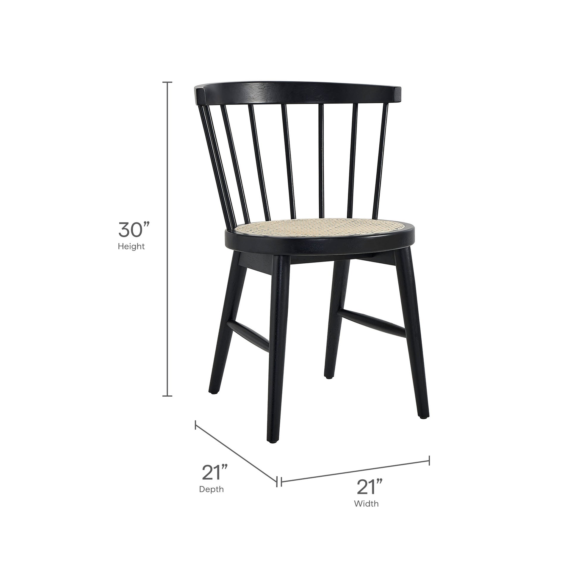 Lykke Curved Spindle Back Dining Chairs Set of 2 by Modway EEI-7350 FredCo