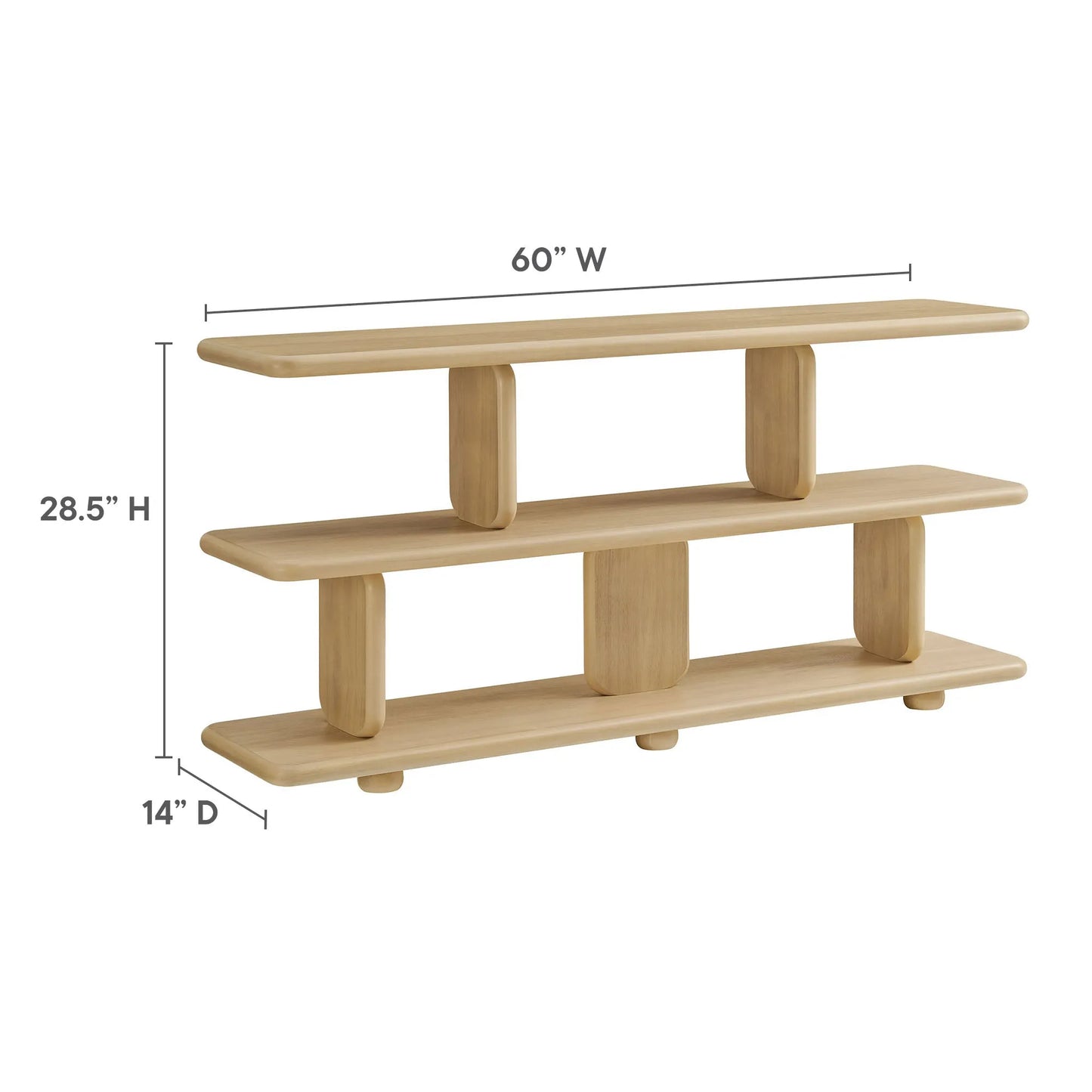 Lyle Sculptural 2-Tier Bookshelf by Modway EEI-7232 FredCo