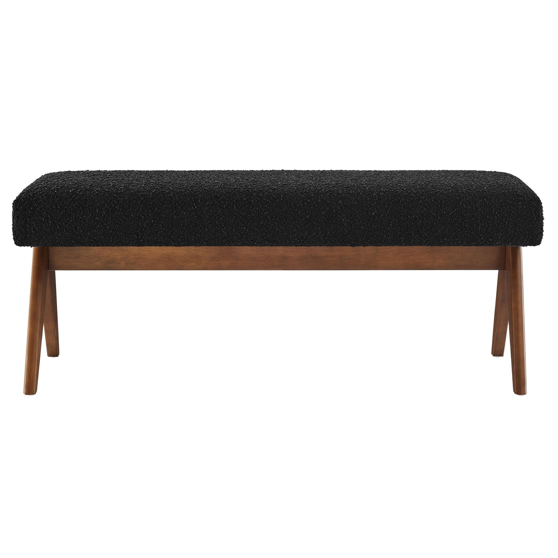 Lyra 47" Boucle Upholstered Bench by Modway FredCo