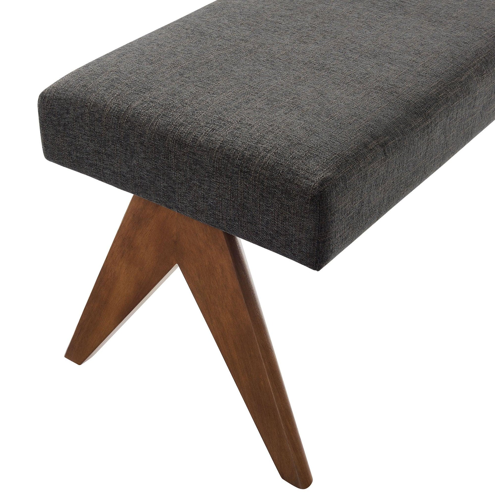 Lyra 47" Fabric Upholstered Bench by Modway FredCo