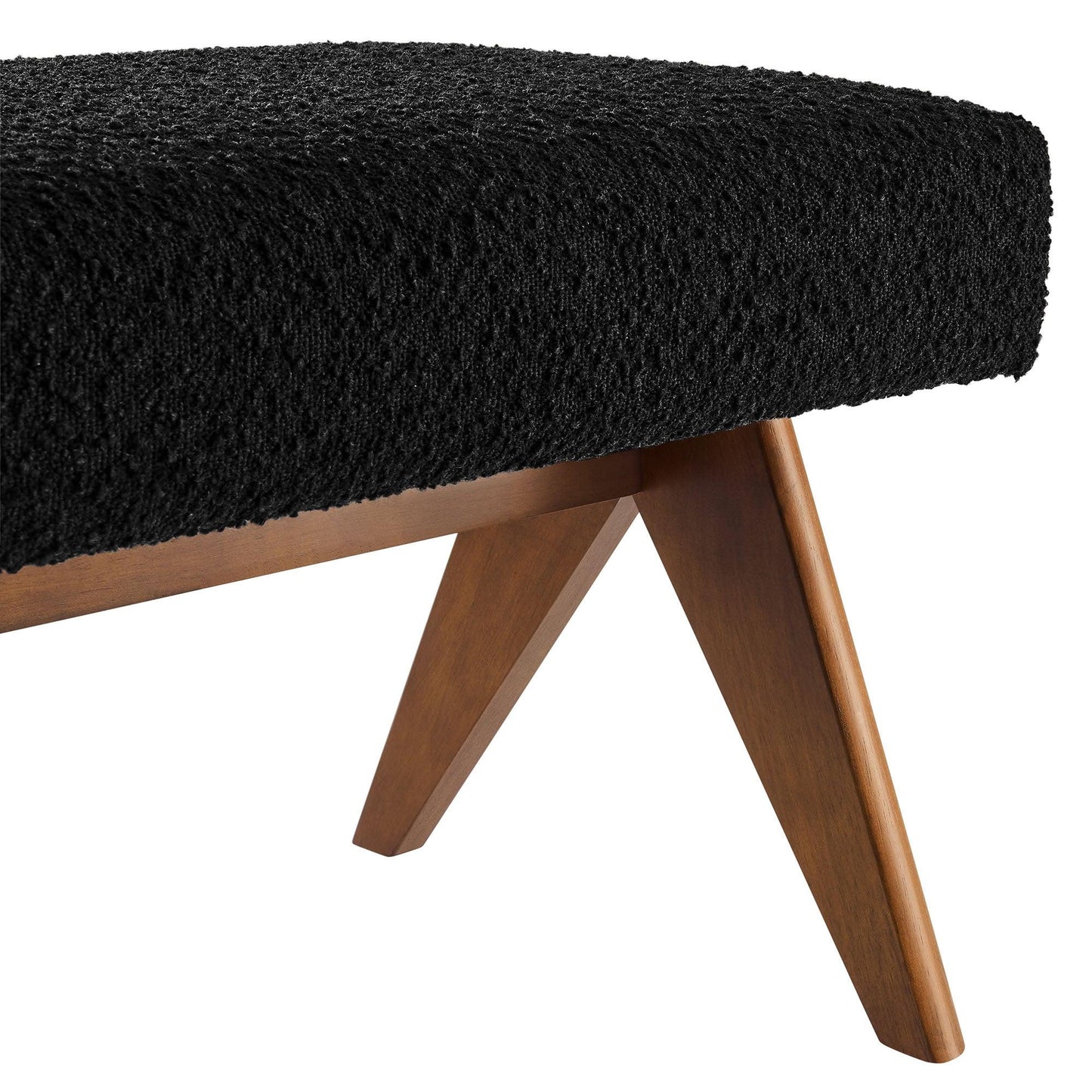 Lyra 63" Boucle Upholstered Bench by Modway FredCo