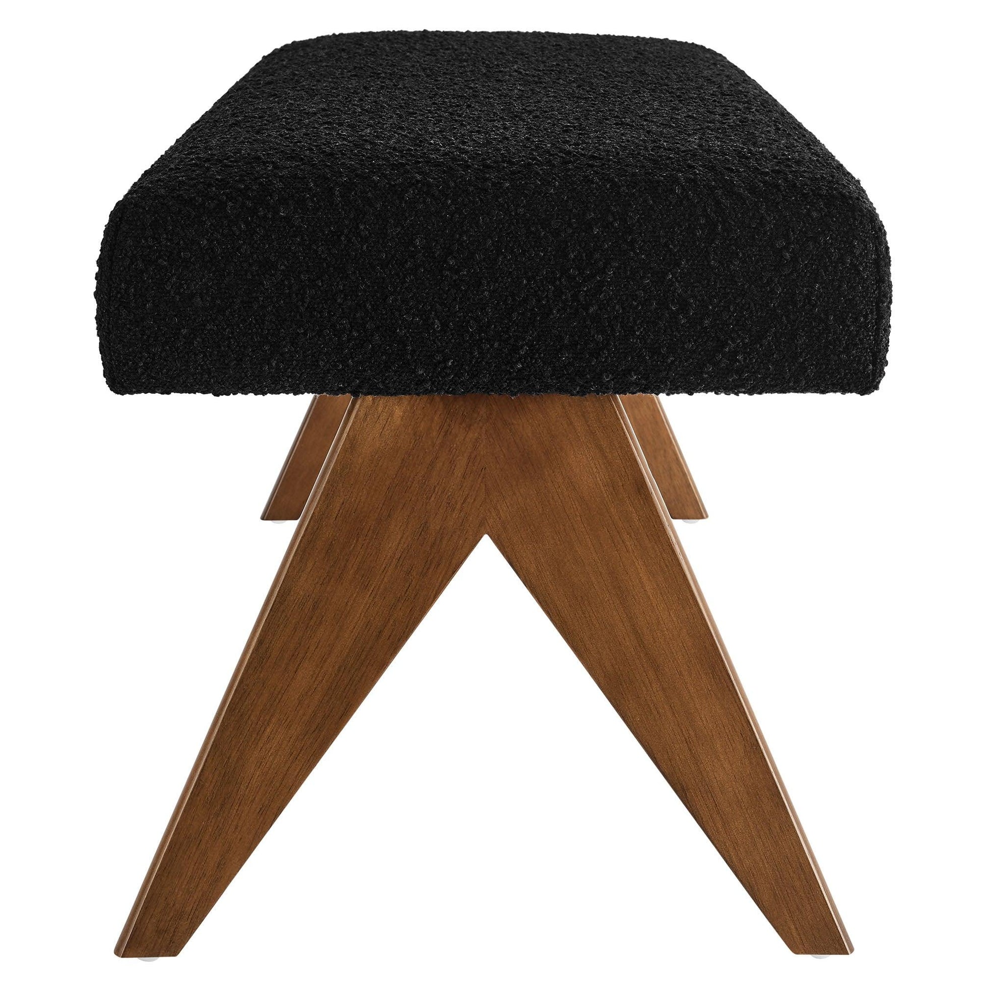 Lyra 63" Boucle Upholstered Bench by Modway FredCo