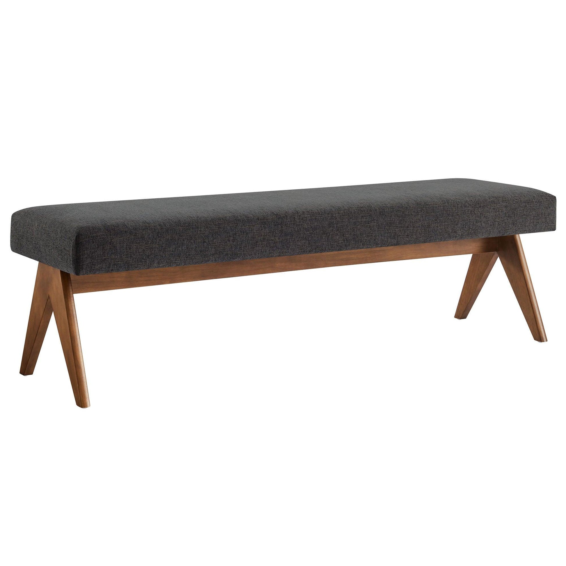 Lyra 63" Fabric Upholstered Bench by Modway FredCo