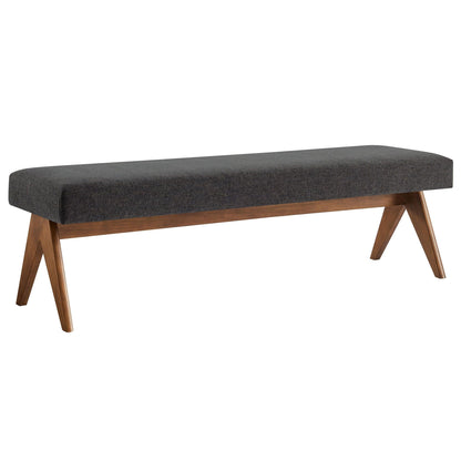 Lyra 63" Fabric Upholstered Bench by Modway FredCo