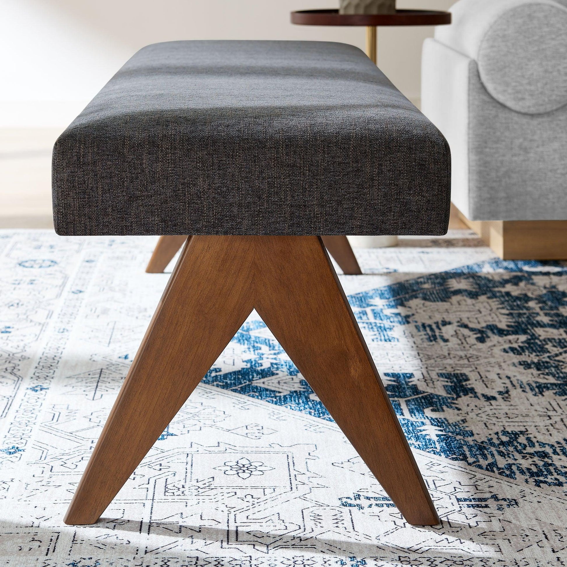 Lyra 63" Fabric Upholstered Bench by Modway FredCo