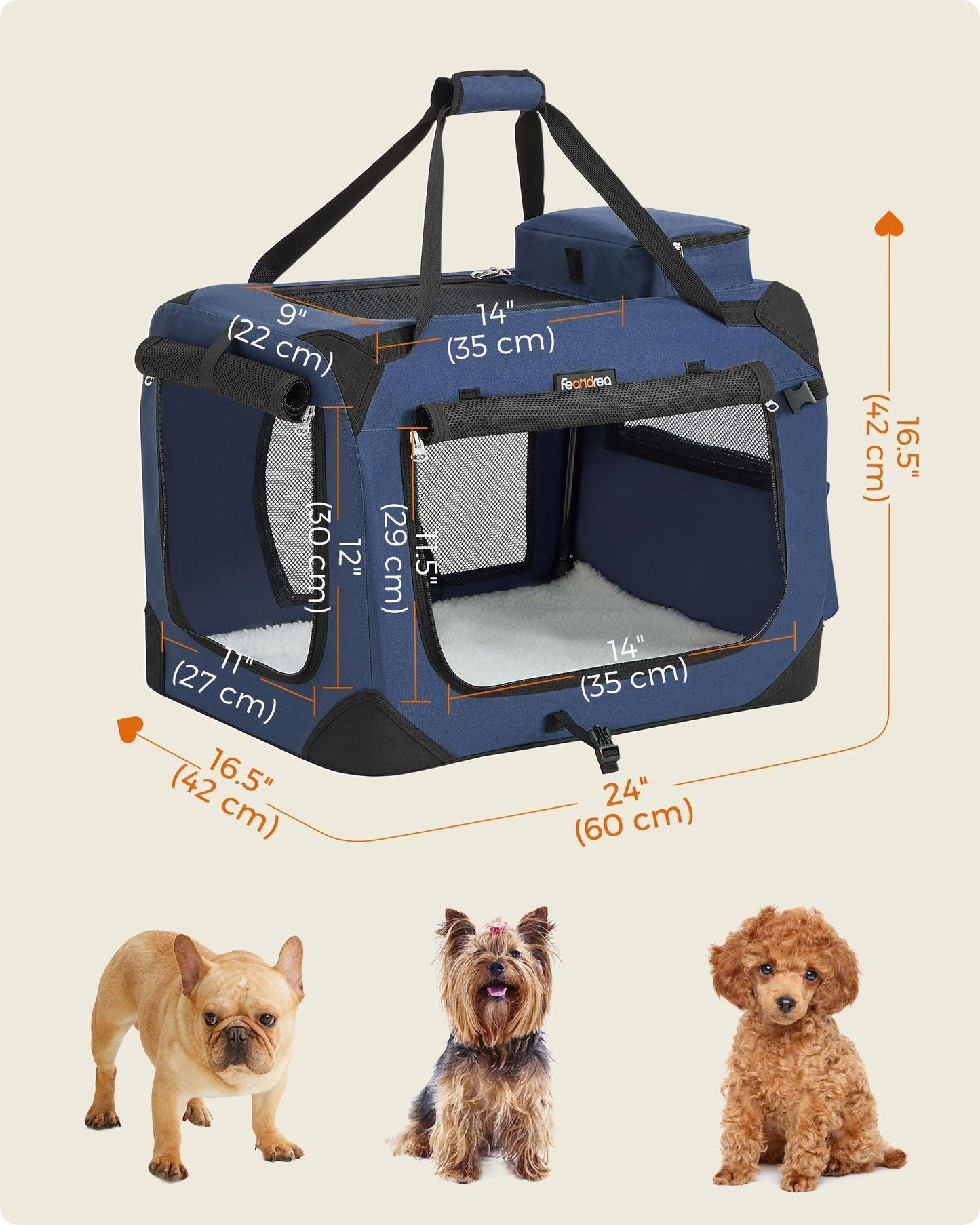 M Dog Crate Blue FredCo