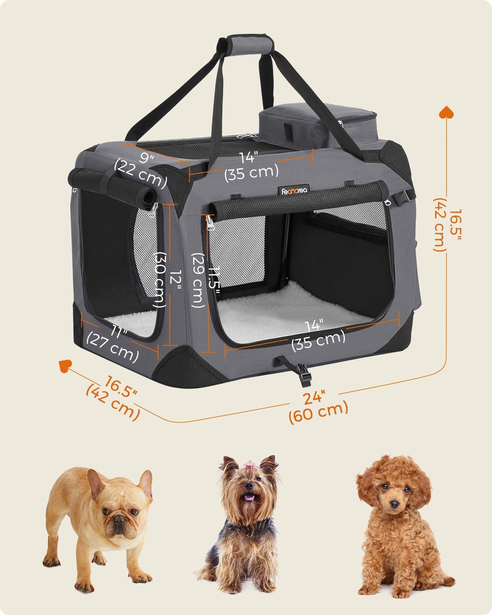 M Dog Crate Gray FredCo