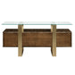 Mabyn Brass & Antique Brown Finish Console Cabinet FredCo
