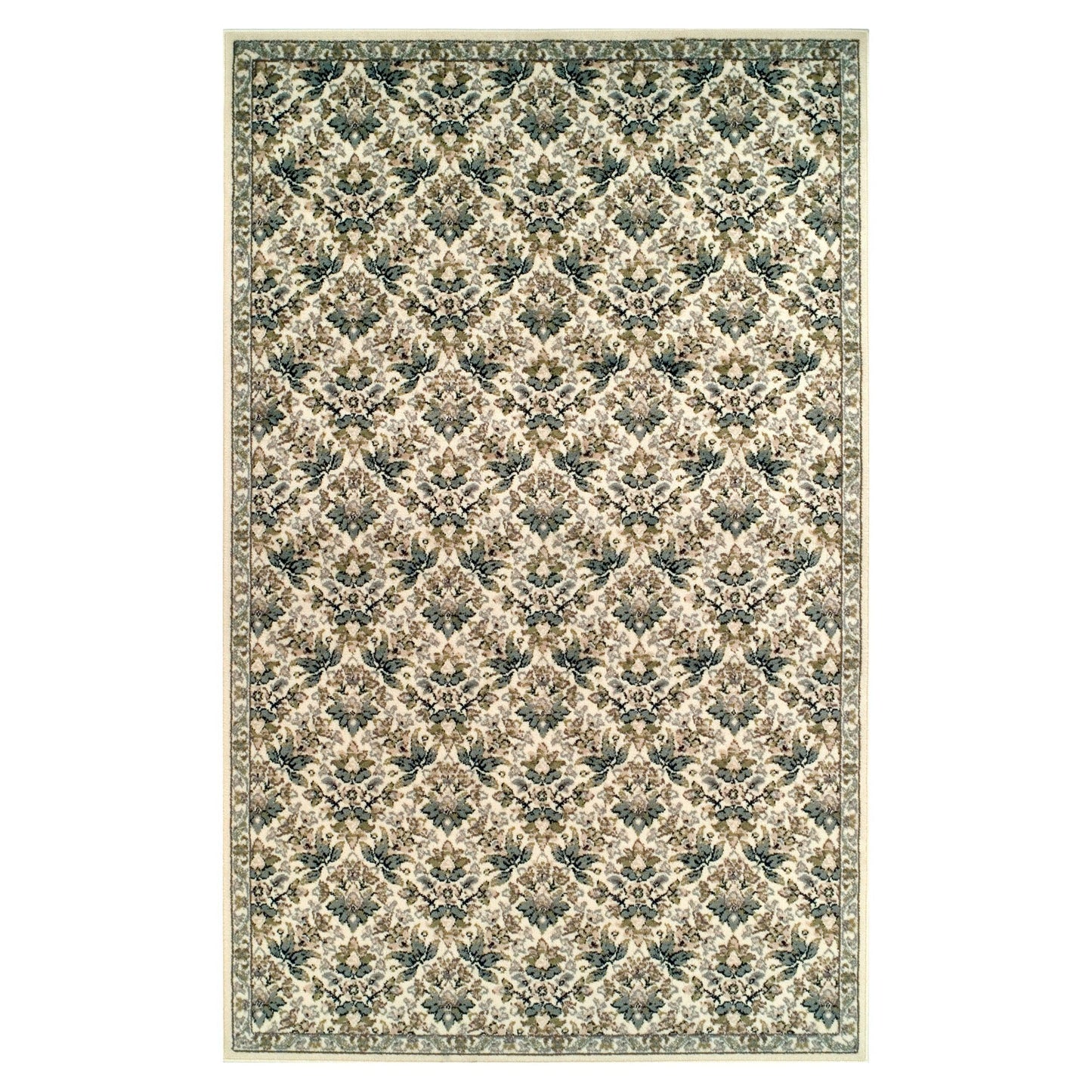 Madeleine Oriental Contemporary Floral Damask Rug FredCo