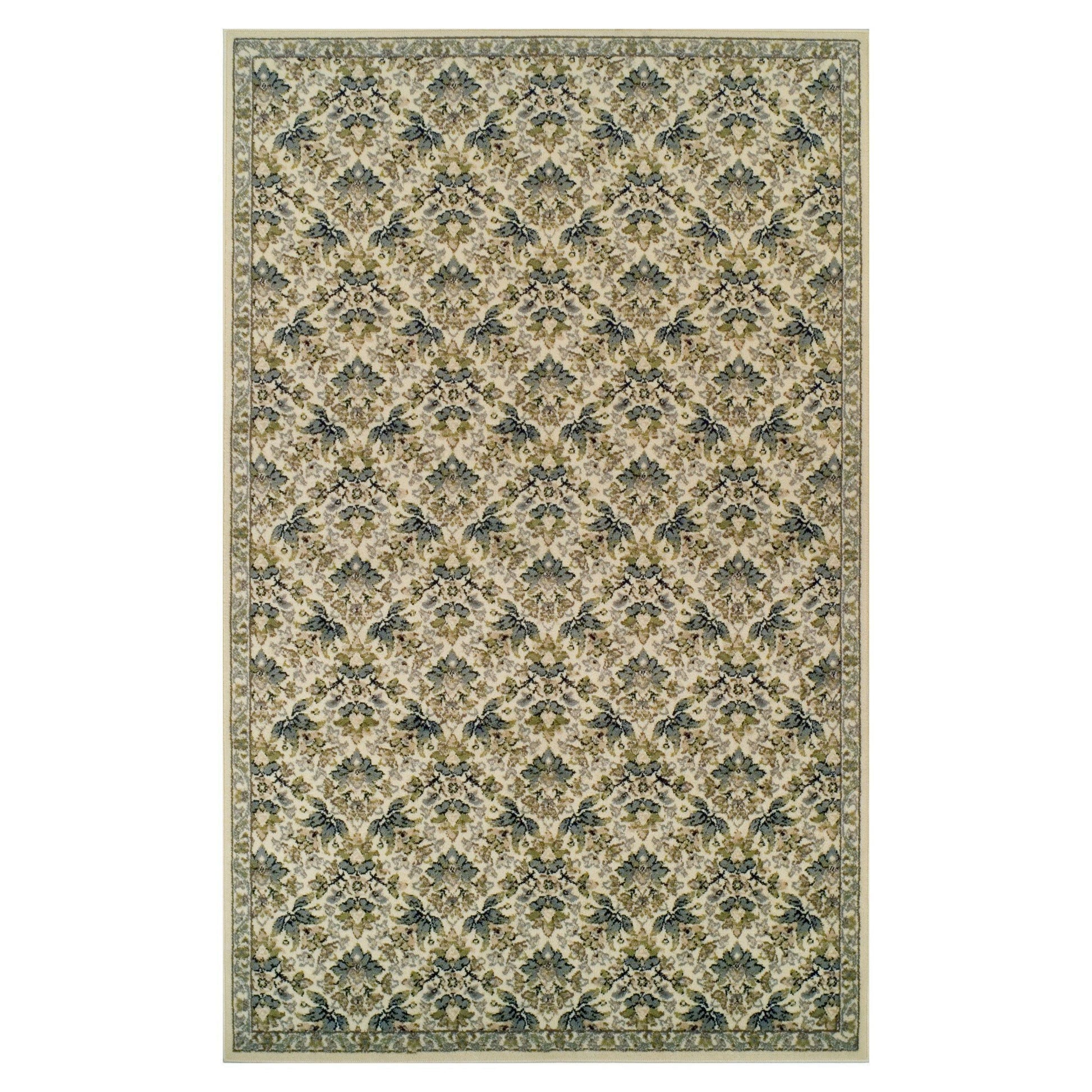 Madeleine Oriental Contemporary Floral Damask Rug FredCo