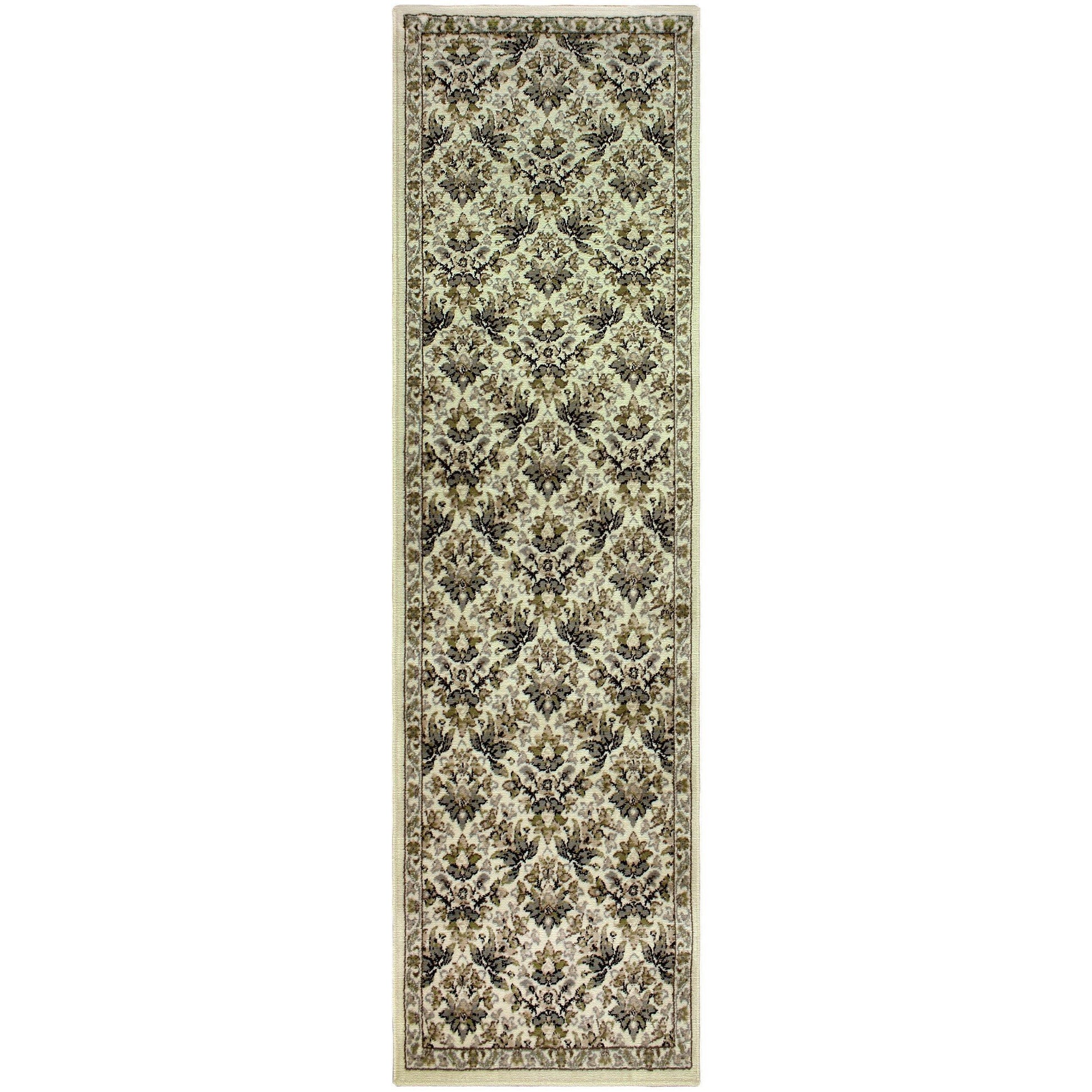 Madeleine Oriental Contemporary Floral Damask Rug FredCo