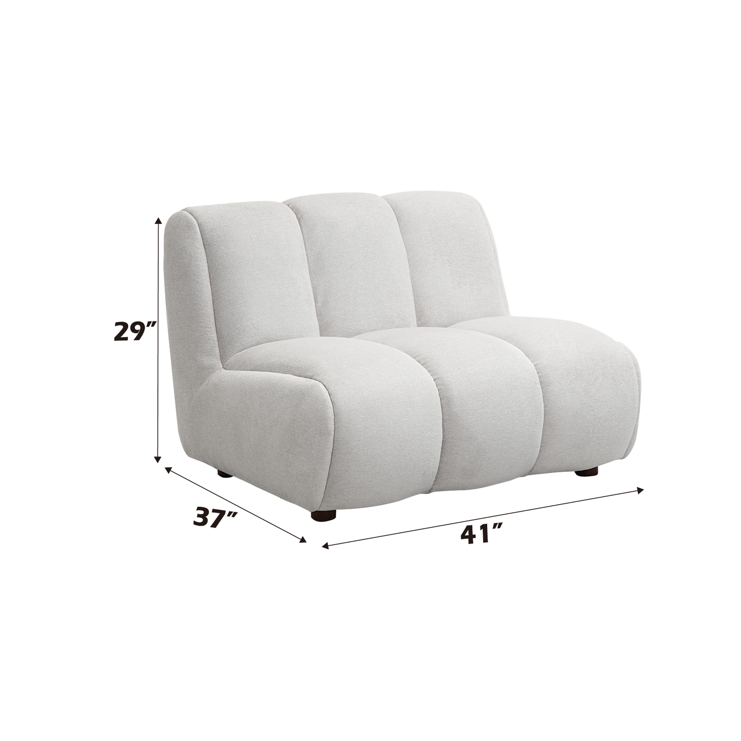 Manilla Ivory White Linen Chair FredCo