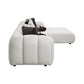 Manilla Ivory White Linen Sectional Sofa w/8 Pillows FredCo