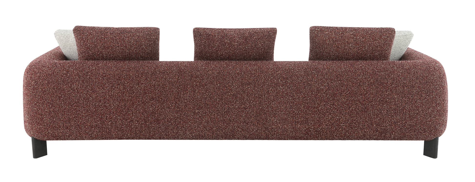 Mardi Maroon Tweed Sofa w/3 Pillows FredCo