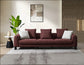 Mardi Maroon Tweed Sofa w/3 Pillows FredCo