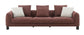 Mardi Maroon Tweed Sofa w/3 Pillows FredCo
