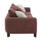 Mardi Maroon Tweed Sofa w/3 Pillows FredCo