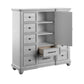 Mariano Gray 12-Drawer Master Chest With Cabinet, Solid Wood FredCo