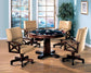 Marietta 5-piece Game Table Set Tobacco and Tan 100171-S5 Coaster FredCo
