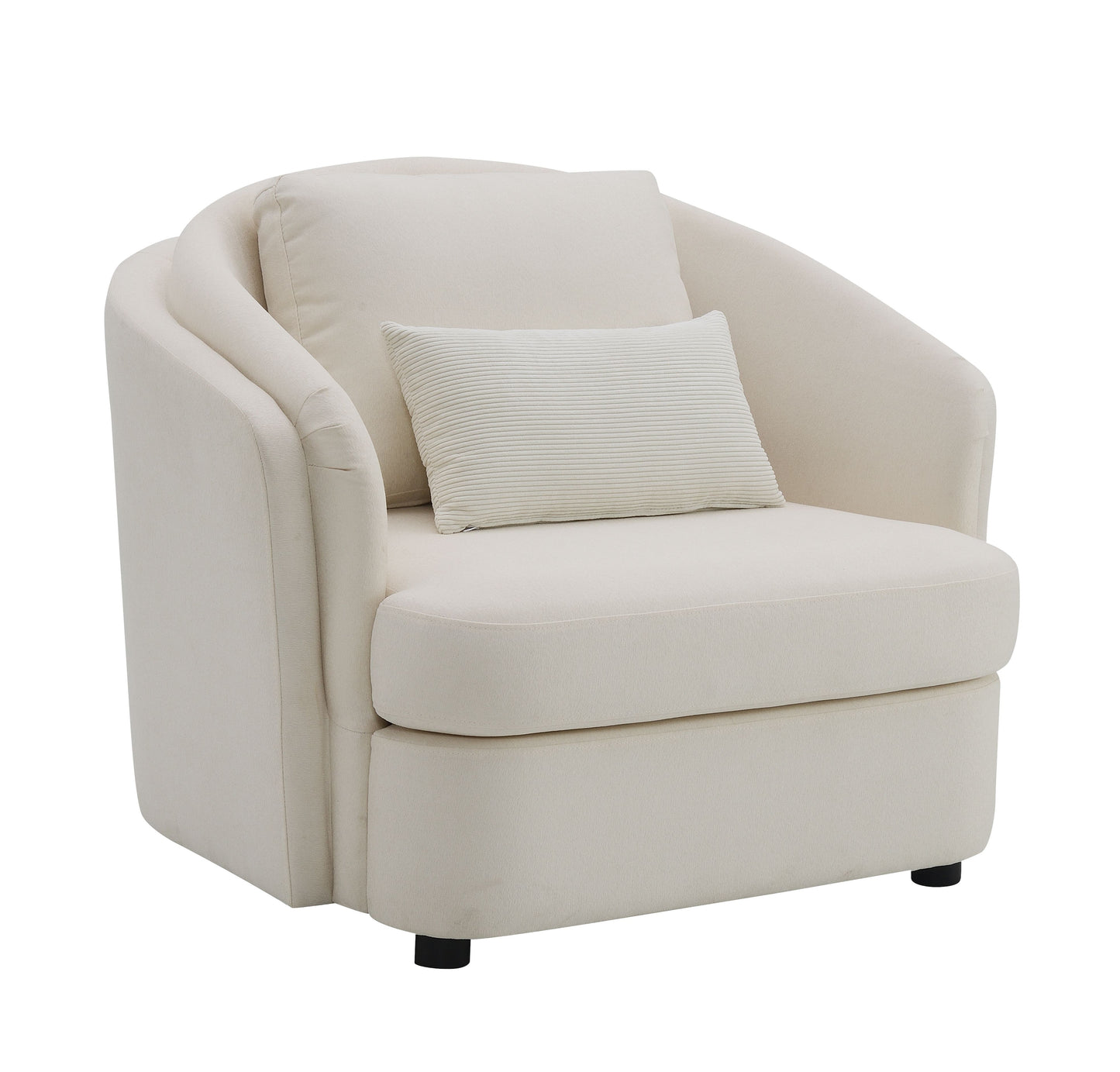 Mariko Beige Linen 3 Pieces Living Room Set FredCo