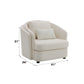 Mariko Beige Linen 3 Pieces Living Room Set FredCo