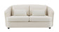 Mariko Beige Linen Loveseat with 2 Toss Pillows FredCo
