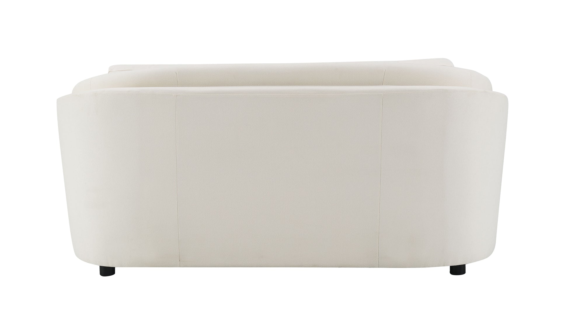 Mariko Beige Linen Loveseat with 2 Toss Pillows FredCo
