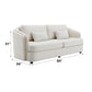 Mariko Beige Linen Sofa with 2 Toss Pillows FredCo