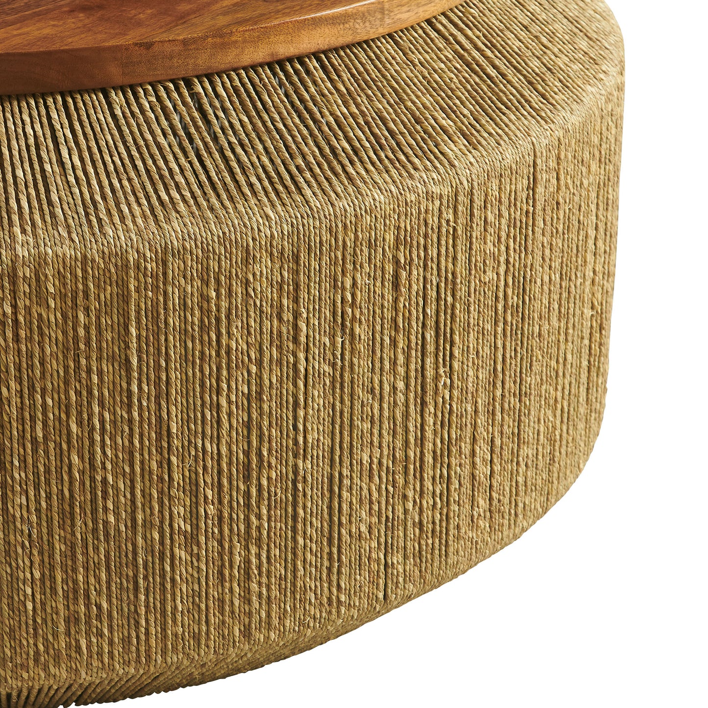 Maris Seagrass and Wood Coffee Table by Modway EEI-7187 FredCo