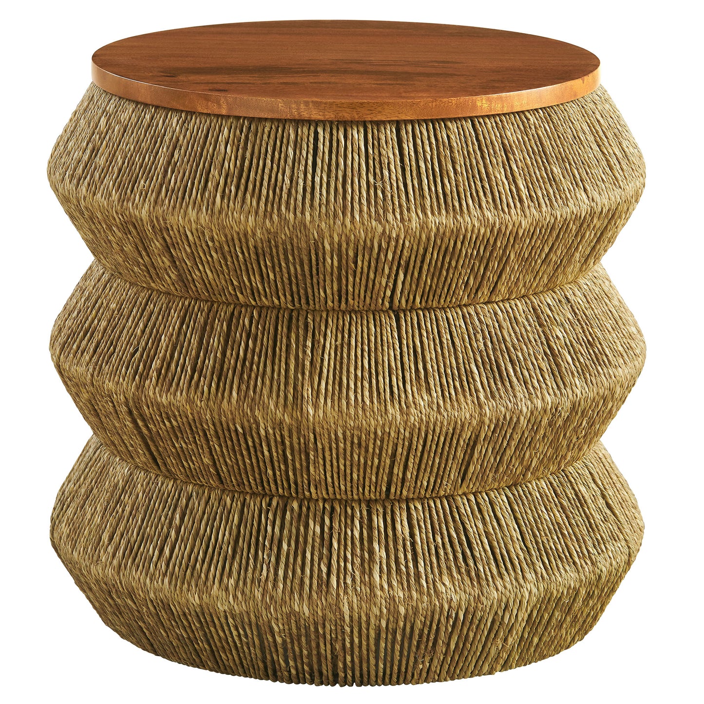 Maris Seagrass and Wood End Table by Modway EEI-7188 FredCo