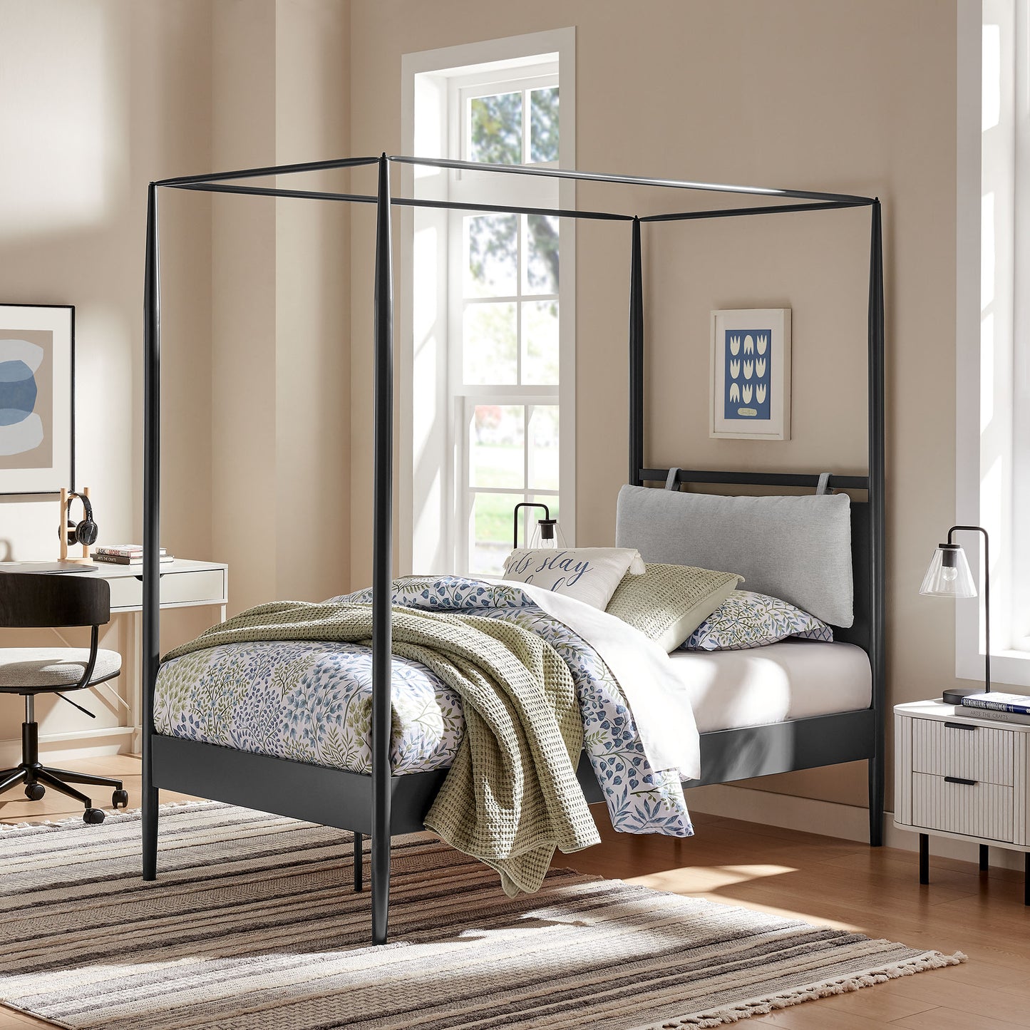 Marlowe 4-Poster Canopy Metal Platform Bed by Modway MOD-7221 FredCo