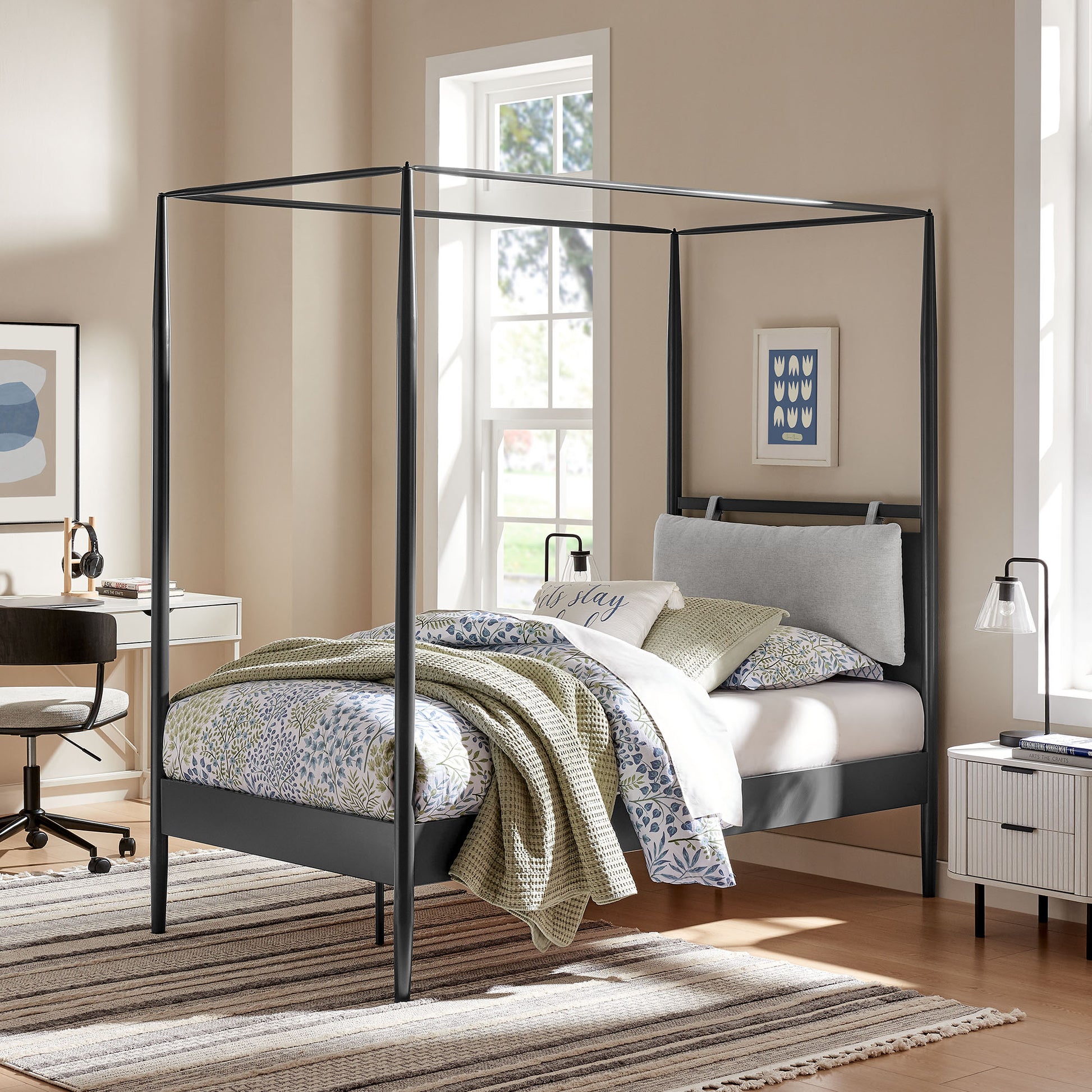 Marlowe 4-Poster Canopy Metal Platform Bed by Modway MOD-7221 FredCo