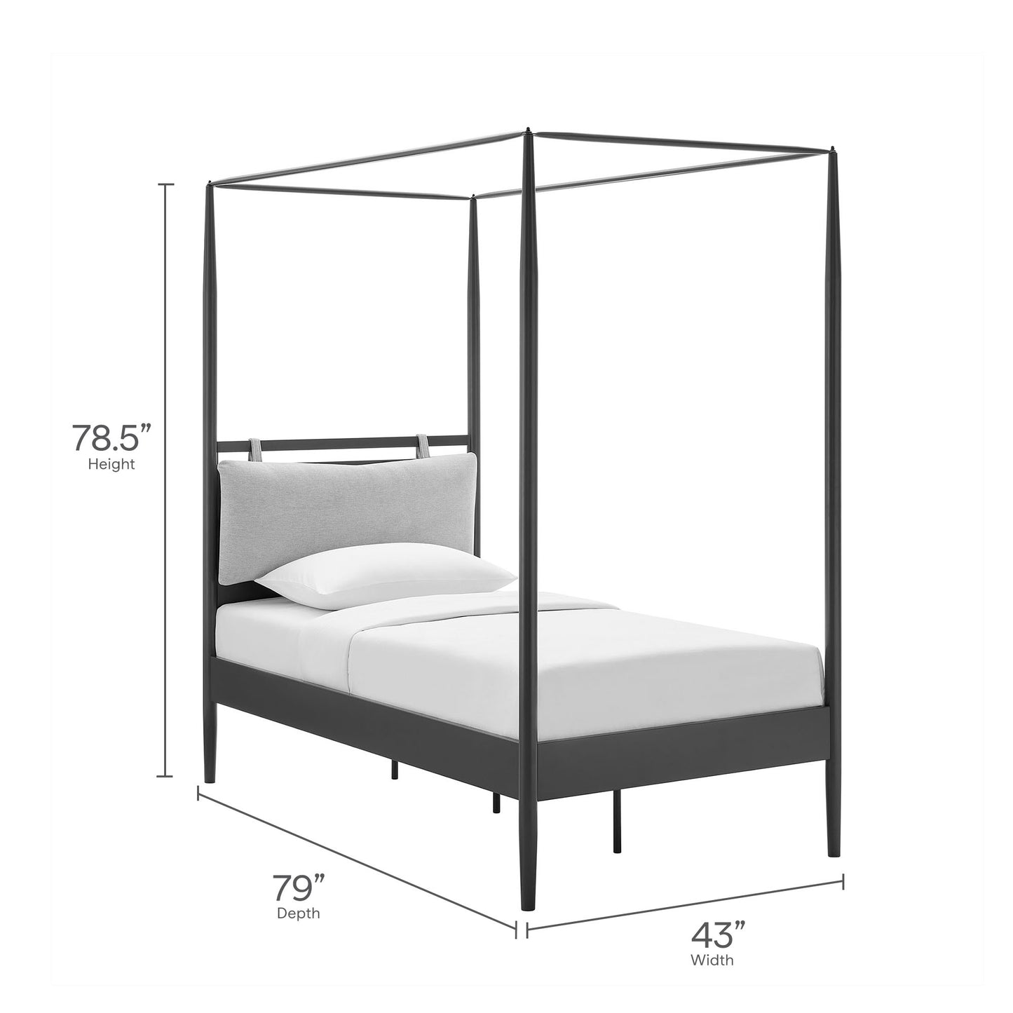 Marlowe 4-Poster Canopy Metal Platform Bed by Modway MOD-7221 FredCo