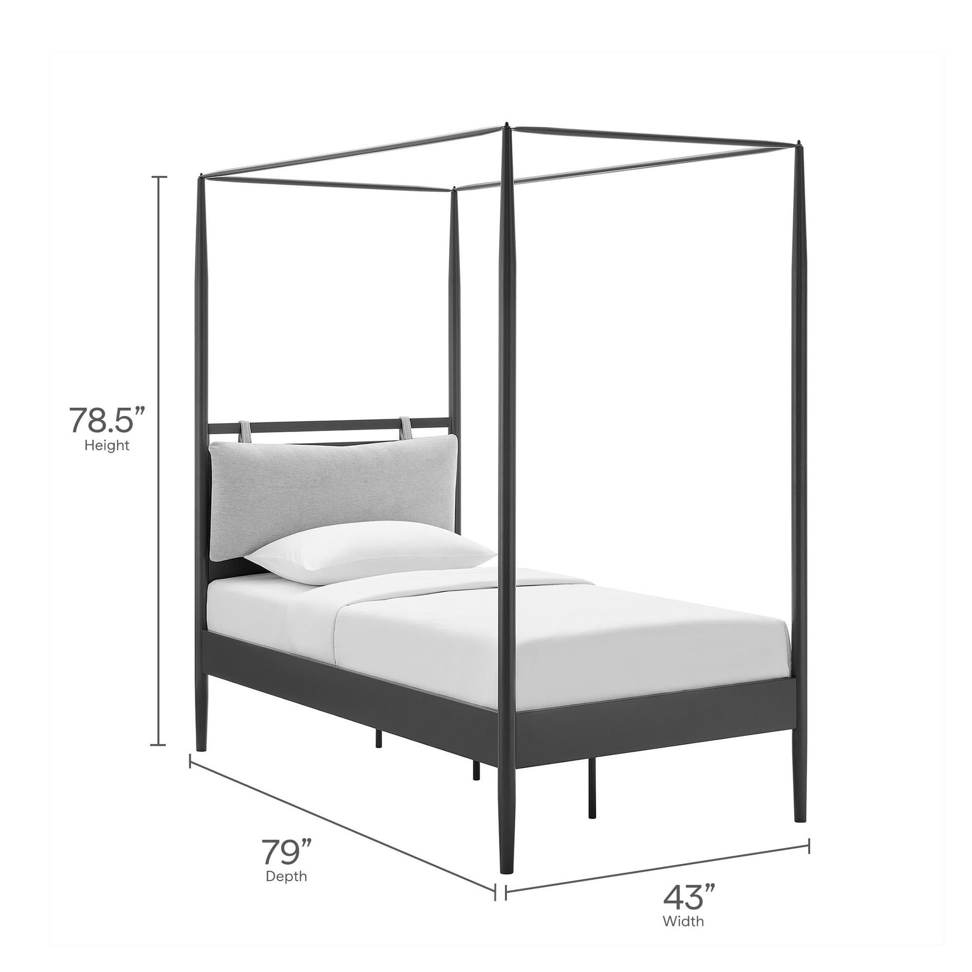 Marlowe 4-Poster Canopy Metal Platform Bed by Modway MOD-7221 FredCo
