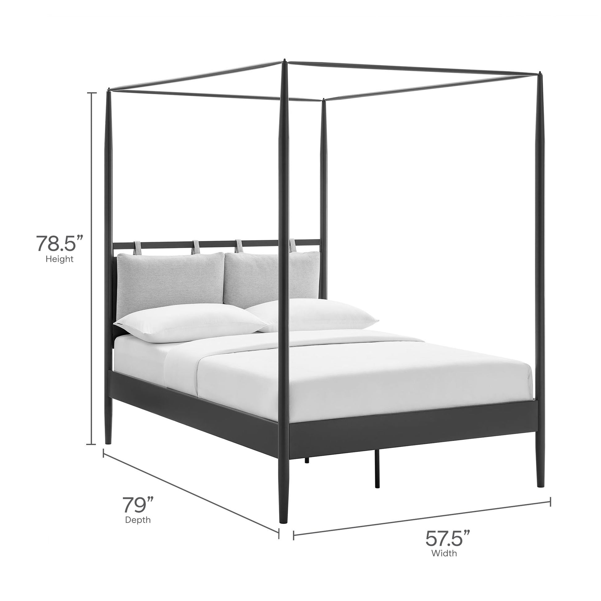Marlowe 4-Poster Canopy Metal Platform Bed by Modway MOD-7222 FredCo