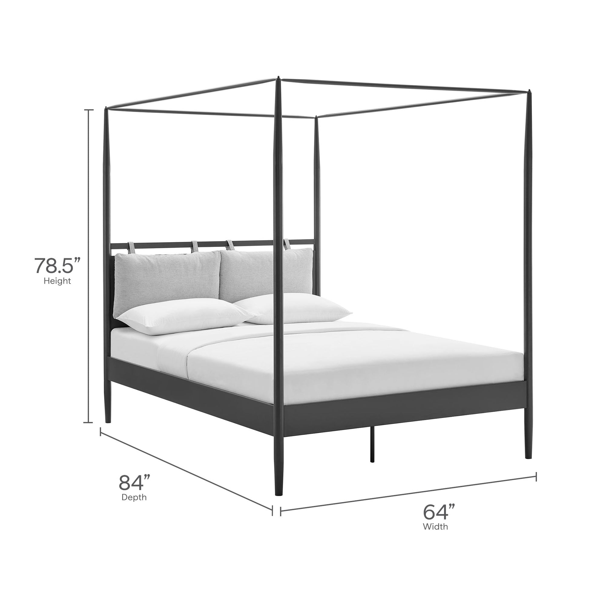 Marlowe 4-Poster Canopy Metal Platform Bed by Modway MOD-7223 FredCo