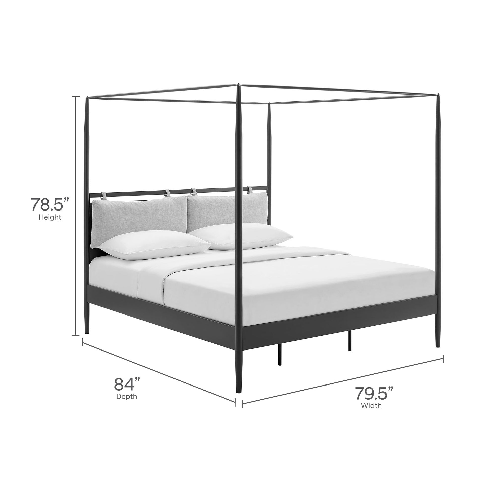 Marlowe 4-Poster Canopy Metal Platform Bed by Modway MOD-7224 FredCo