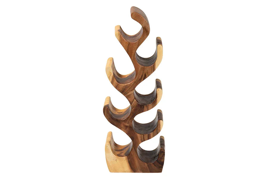 Matana Suar Wood Wine Rack FredCo