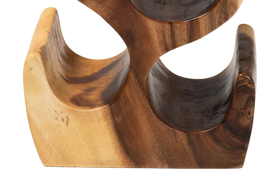 Matana Suar Wood Wine Rack FredCo