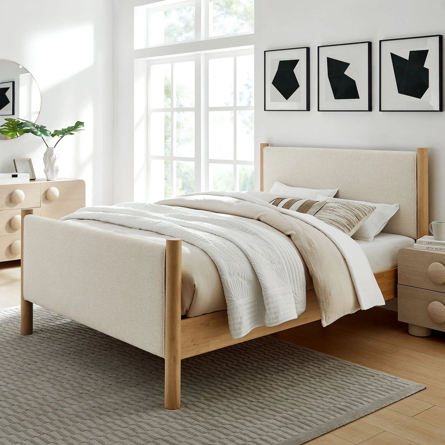 Maven Full Size Fabric Upholstered Platform Bed by Modway MOD-7186 FredCo