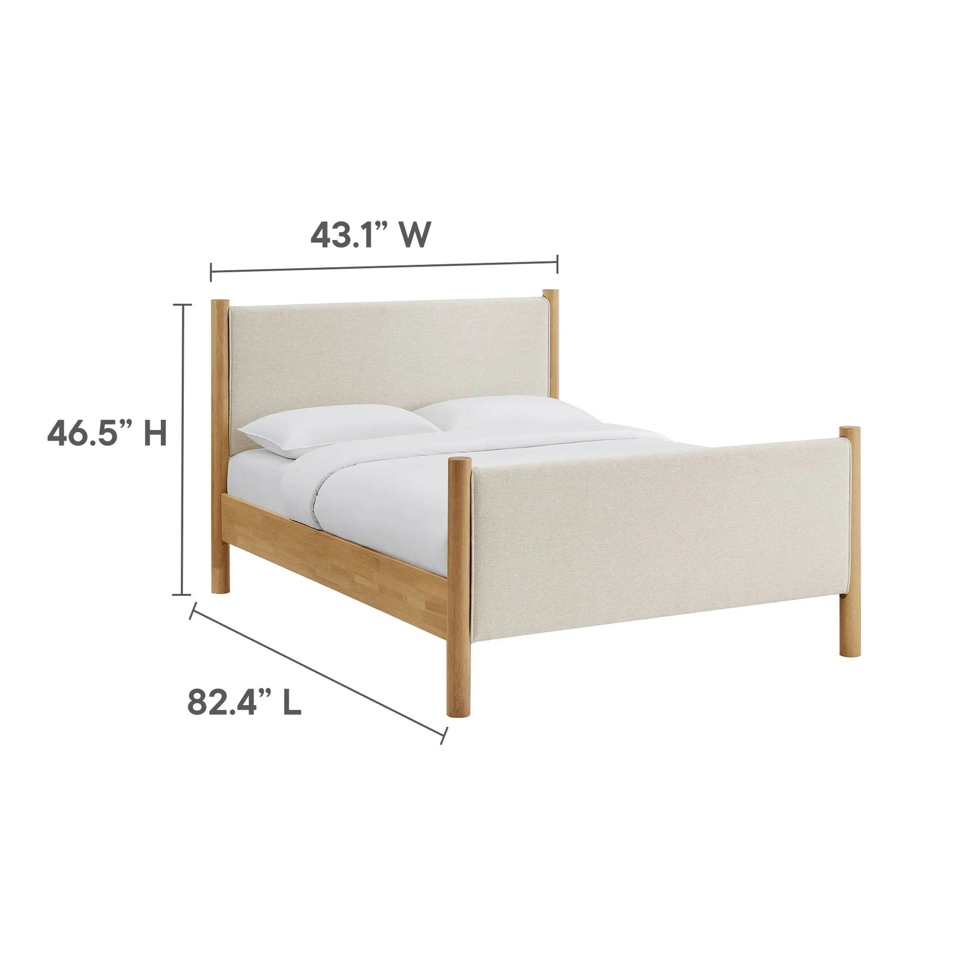 Maven Full Size Fabric Upholstered Platform Bed by Modway MOD-7186 FredCo