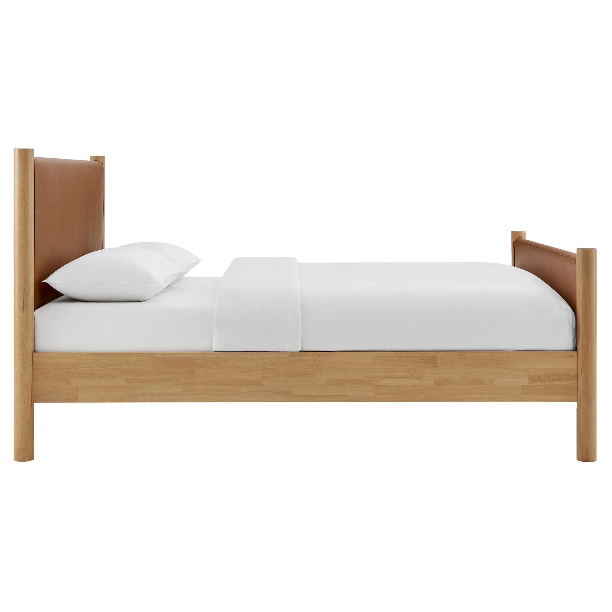Maven Full Size Vegan Leather Upholstered Platform Bed by Modway MOD-7187 FredCo