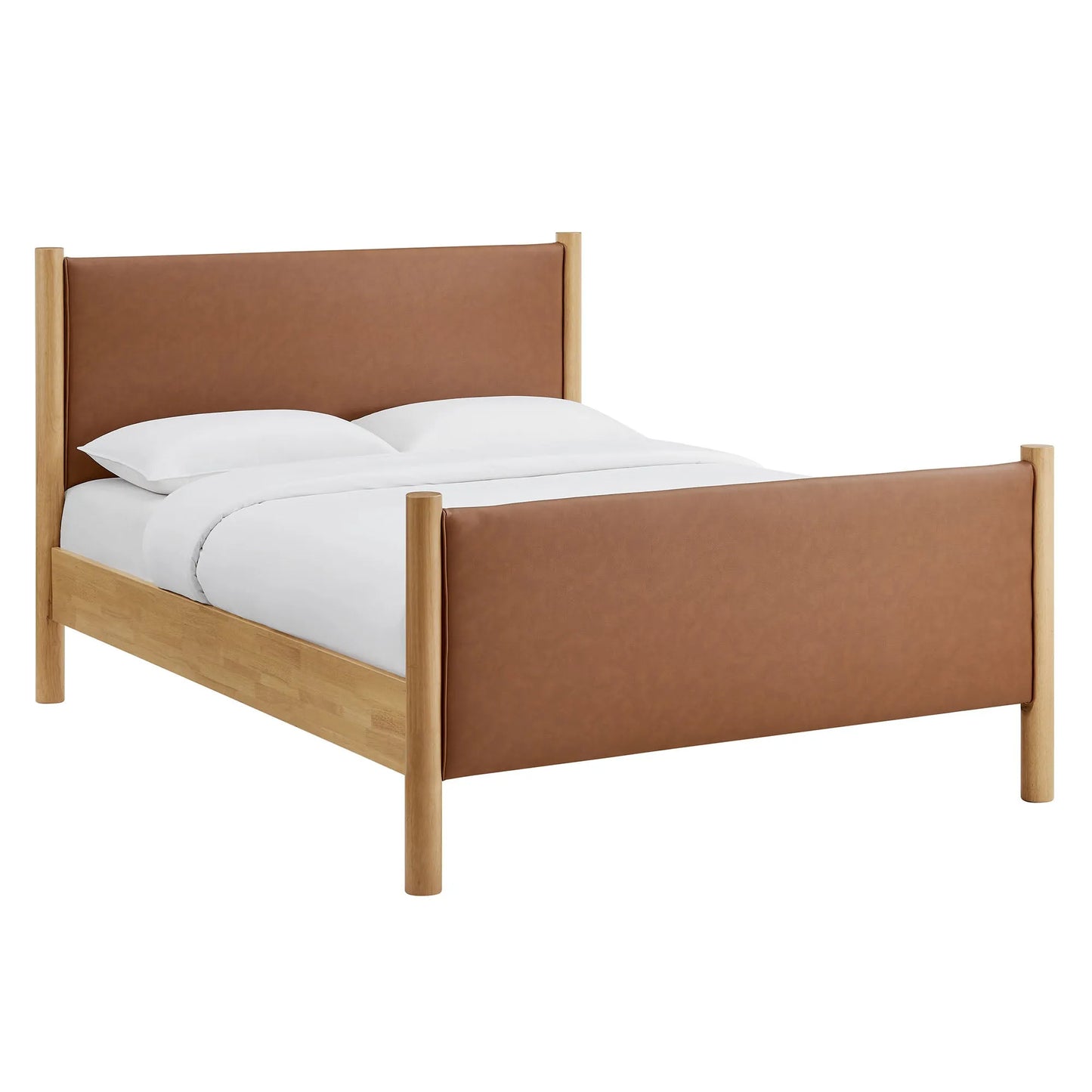 Maven Full Size Vegan Leather Upholstered Platform Bed by Modway MOD-7187 FredCo