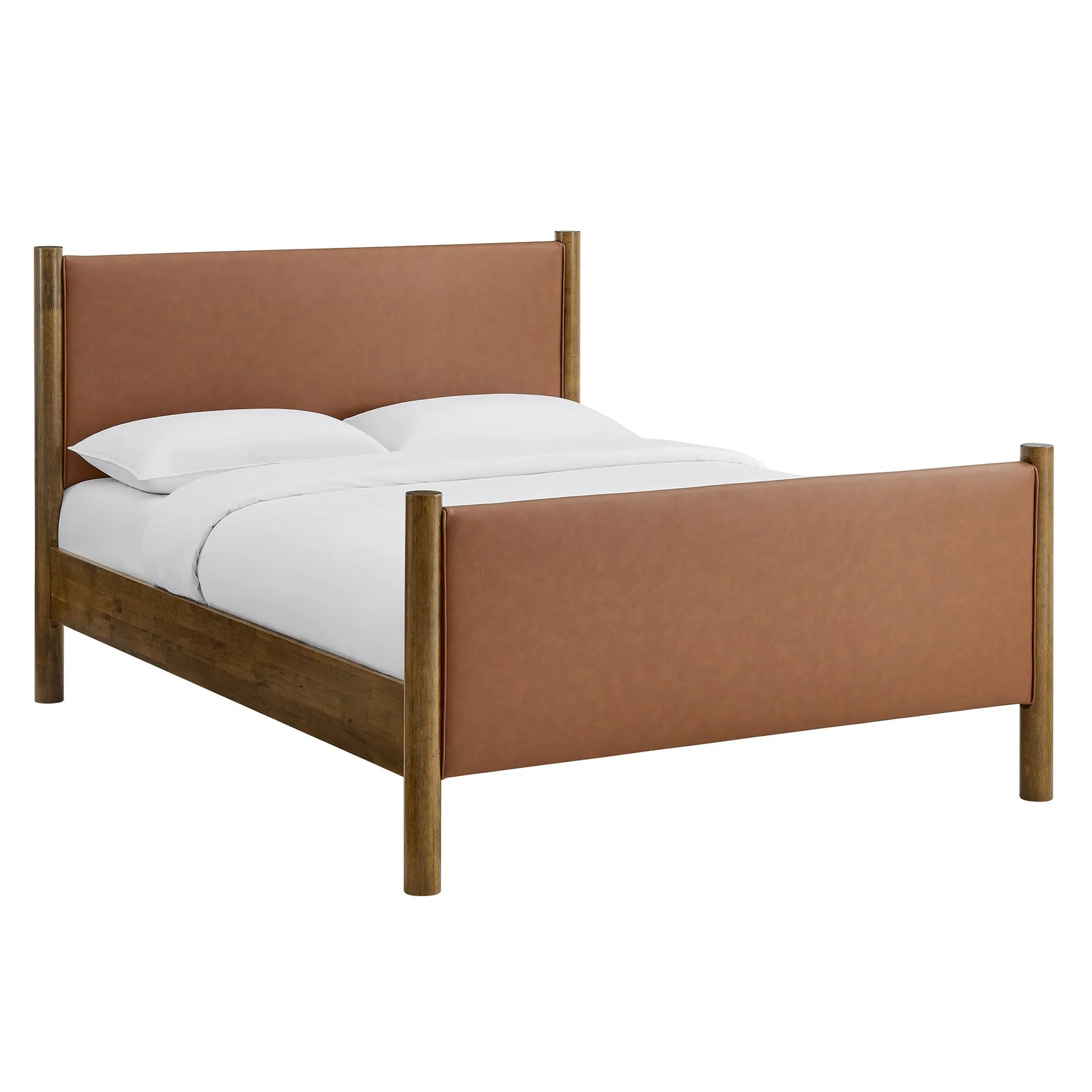 Maven King Size Vegan Leather Upholstered Platform Bed by Modway MOD-7193 FredCo