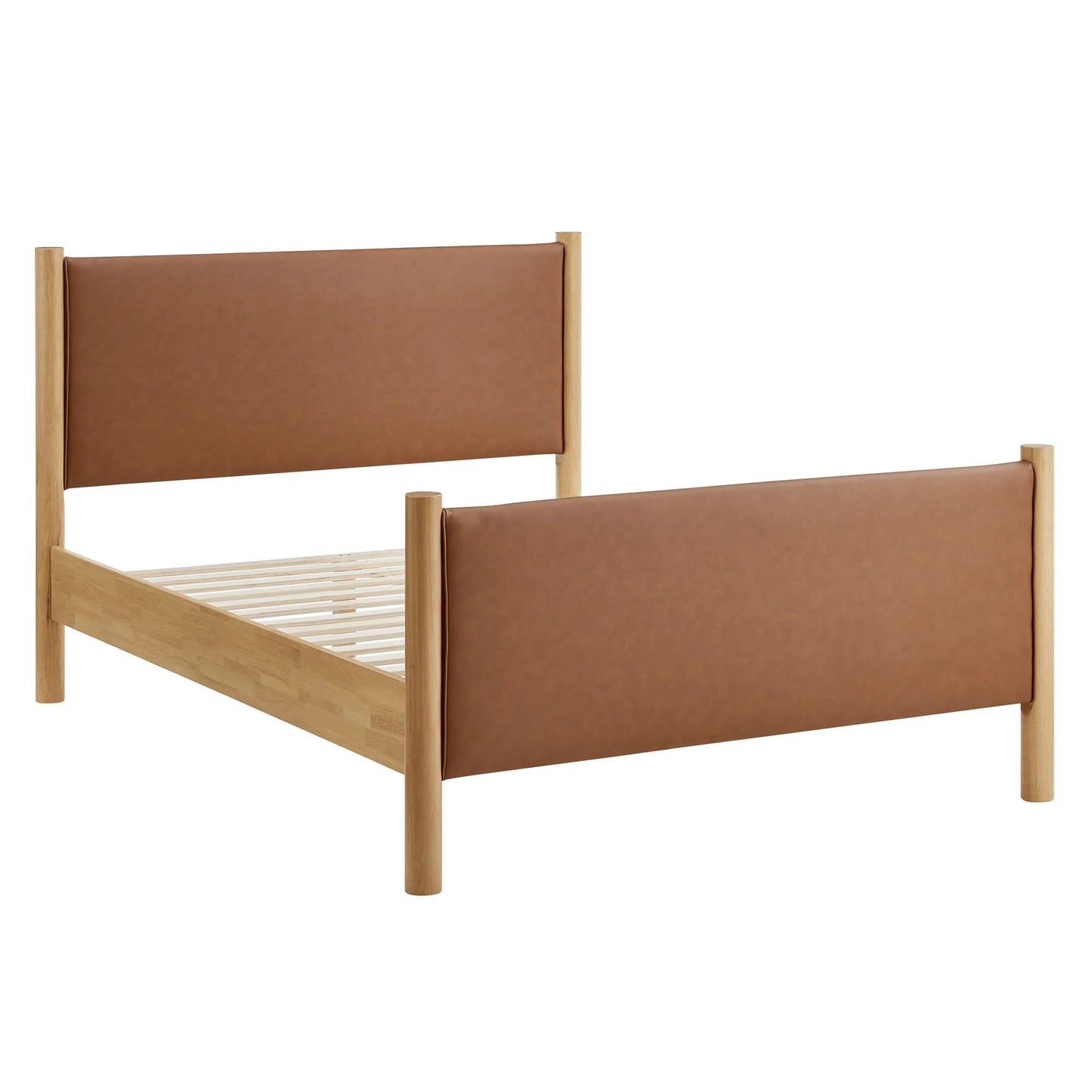 Maven King Size Vegan Leather Upholstered Platform Bed by Modway MOD-7193 FredCo